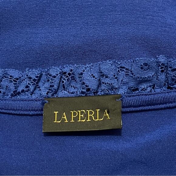 La Perla Royal Blue Silk T-Shirt - Picture 4 of 6
